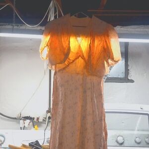 Vintage womens pajama gown with cape top.